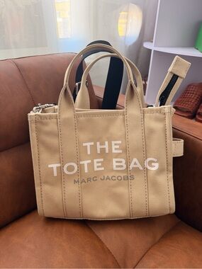 Marc Jacobs Beige Canvas 'The Tote Bag' Mini Tote